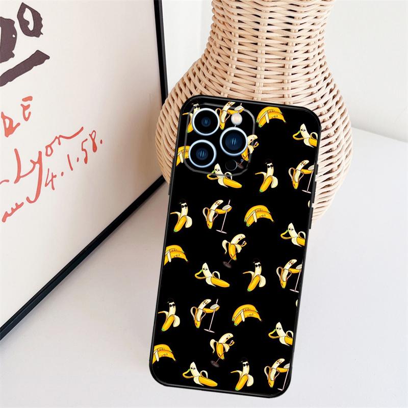 Memes Cartoon Funny Banana Phone Case For iPhone 17 Pro Max 16 15 11 13 12 14 Pro Max Mini 15 16 Plus 16e 17 Air Cover