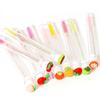 Reusable Eyelash Brushes Tube Spoolies Brushes Mascara Wands Plastic Fiber Nylon Lash Makeup Fruit Brush Tube 10pcs/bag