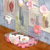 20/30Pcs Creative Blackboard Push Pins 3D Pink Flower Push Pins  Office School Supplies