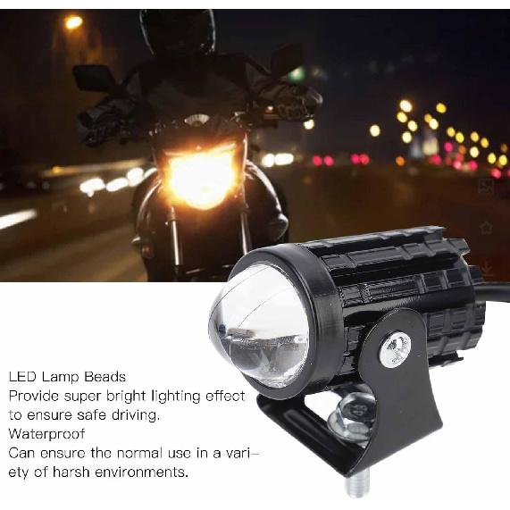 2Pcs Motorcycle LED Spotlight Yellow White High Low Beam Spot Lamp 8 to 80V
