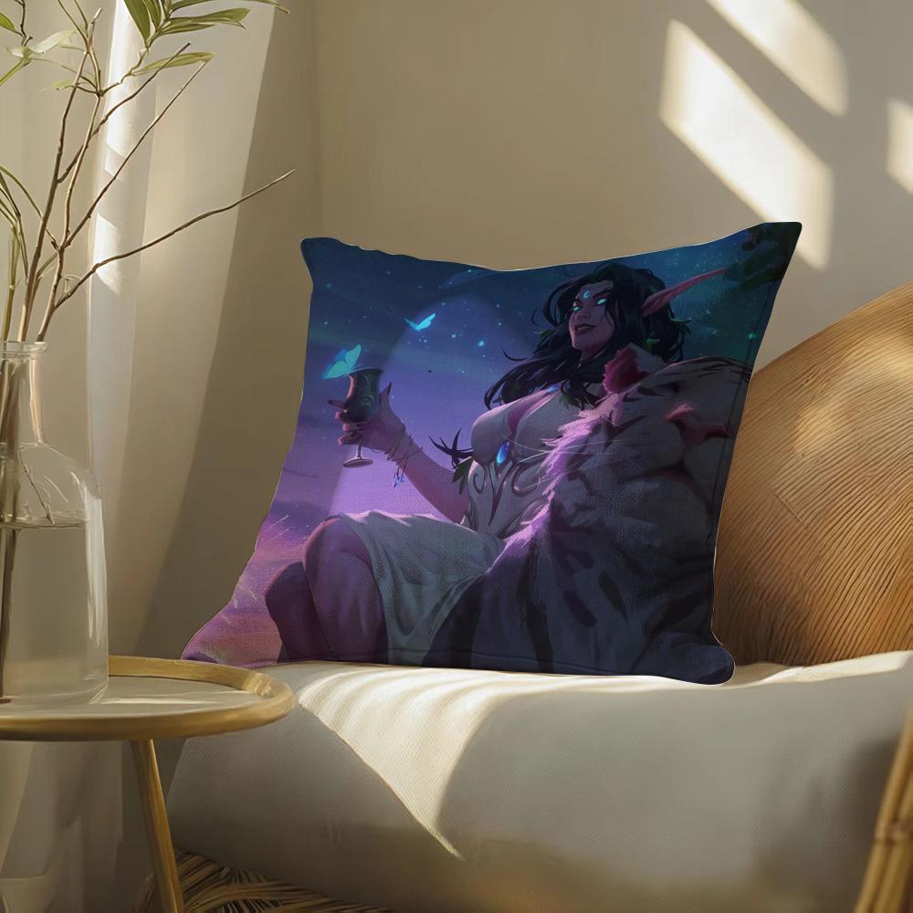 W-Worldofwarcraftgame Pillow Case Pillowcase, Double-Sided Printed, Sofa Cushion, Bedroom Headboard