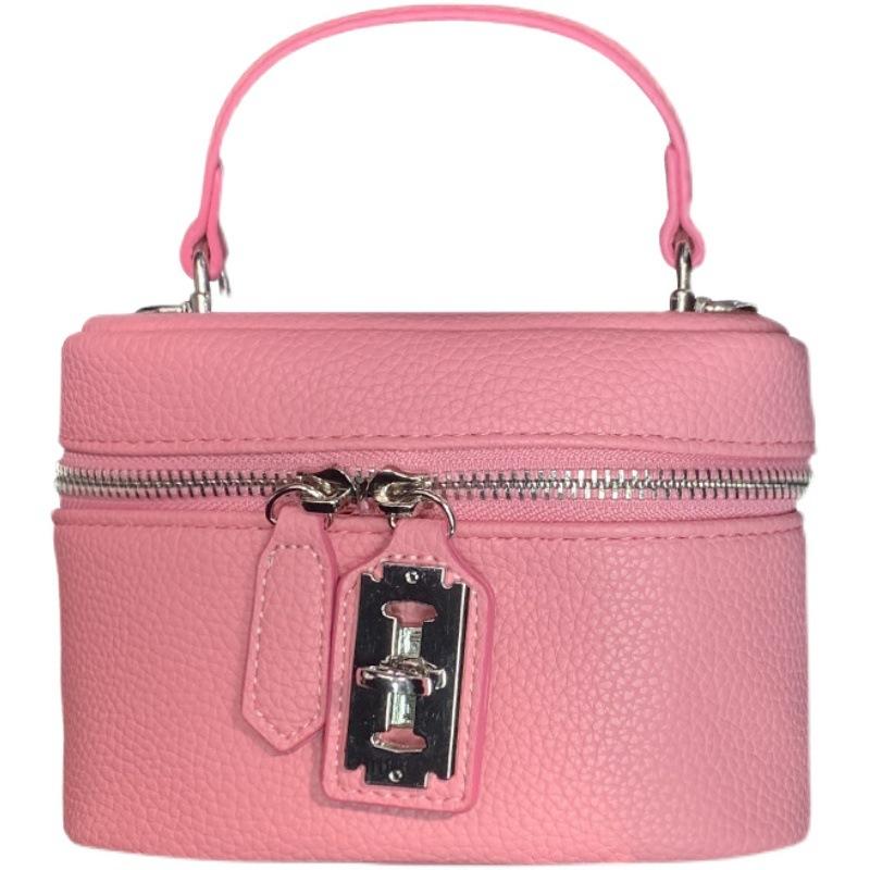 Kettenverschluss Quadratische Box Tasche, High-End Textur Handy-Tasche, Damen Modische Einzel-Schulter Crossbody Tasche, Eimertasche