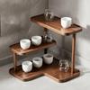 Freestanding 3-Tier Corner Tabletop Rack Tiered L-Shaped Display