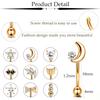 Cross-Border Hot Multi-Color Stainless SteelPiercing Eyebrow Nail Zircon Love Moon Star Eyebrow Studs