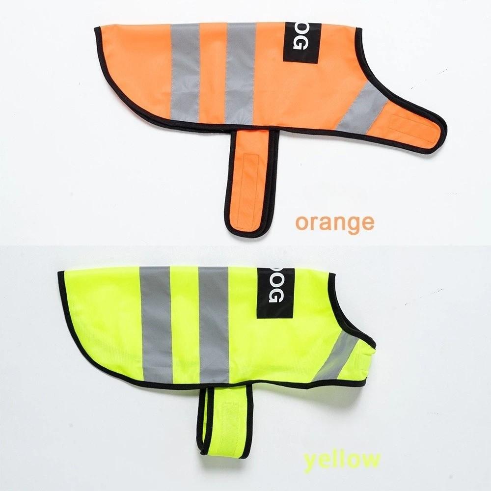 Bright Orange Reflective Dog Safety Vest Breathable Pet Fluorescent Clothes  Outdoor