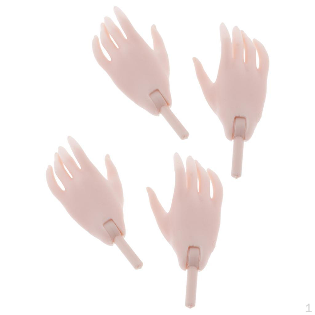 Of 1/4 BJD Articulated Hands For MSD 43cm Dolls Pink