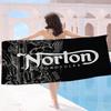 N-NORTONS Motorcycle Microfiber Blanket Quick Drying Beach Towels Oversized Printing Super Absorbent Pool Towel Blanket
