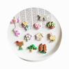 Kawaii Resin Heart Flower Candy Flatback Cabochons Scrapbooking Crafts for Jewelry DIY Phone Shell Decoration