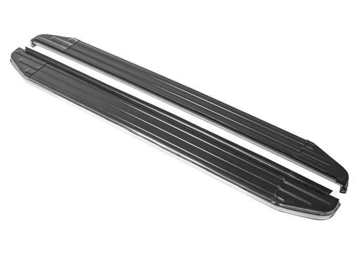 Marchepieds En Aluminium - JJ-AUTOMOTIVE - Ford Ranger T6 - 2 Pièces - ABE Certificat - Noir