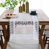 Lace Table Flag Embroidery Hollowed Out Dining Table Decoration Long Strip Cloth Wedding Party Tablecloth Taplak Meja Cutwork Table Runner Home Decora