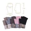 Warm Knitted Fingerless Gloves Thick Winter Warm Gloves New Half Finger Gloves  Women Men