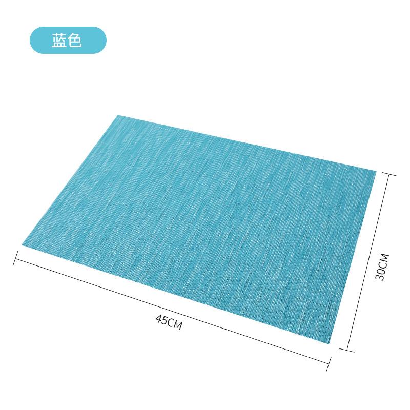 Strictly selected placemat Nordic style colored bamboo Teslin thermal insulation placemat pvc waterproof table mat thermal insulation mat