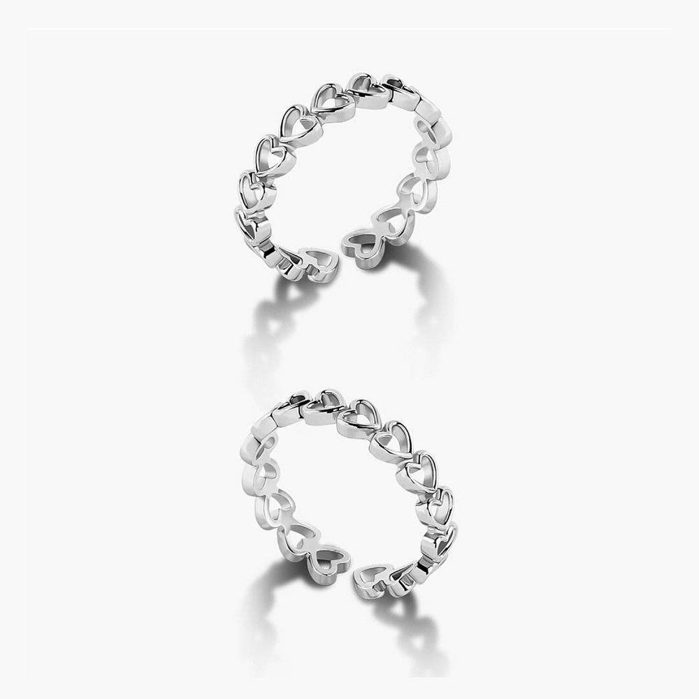 Monograph Henna Open Ring Silver 925 Mgfrs258 Rhodium Plated (White Gold)
