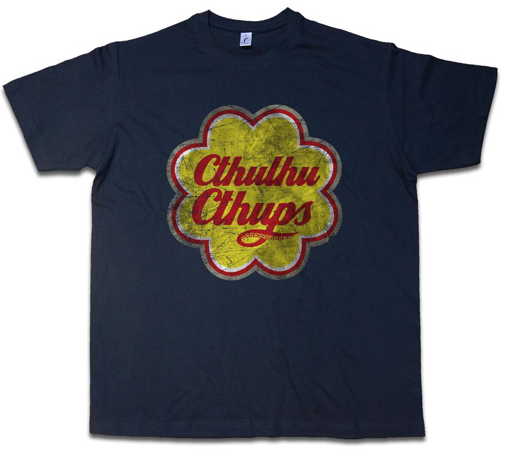 CTHULHU CTHUPS T-Shirt Herren Damen T-Shirts Oberteil Kriege Horror Arkham H. P.. Miskatonic R?LYEH