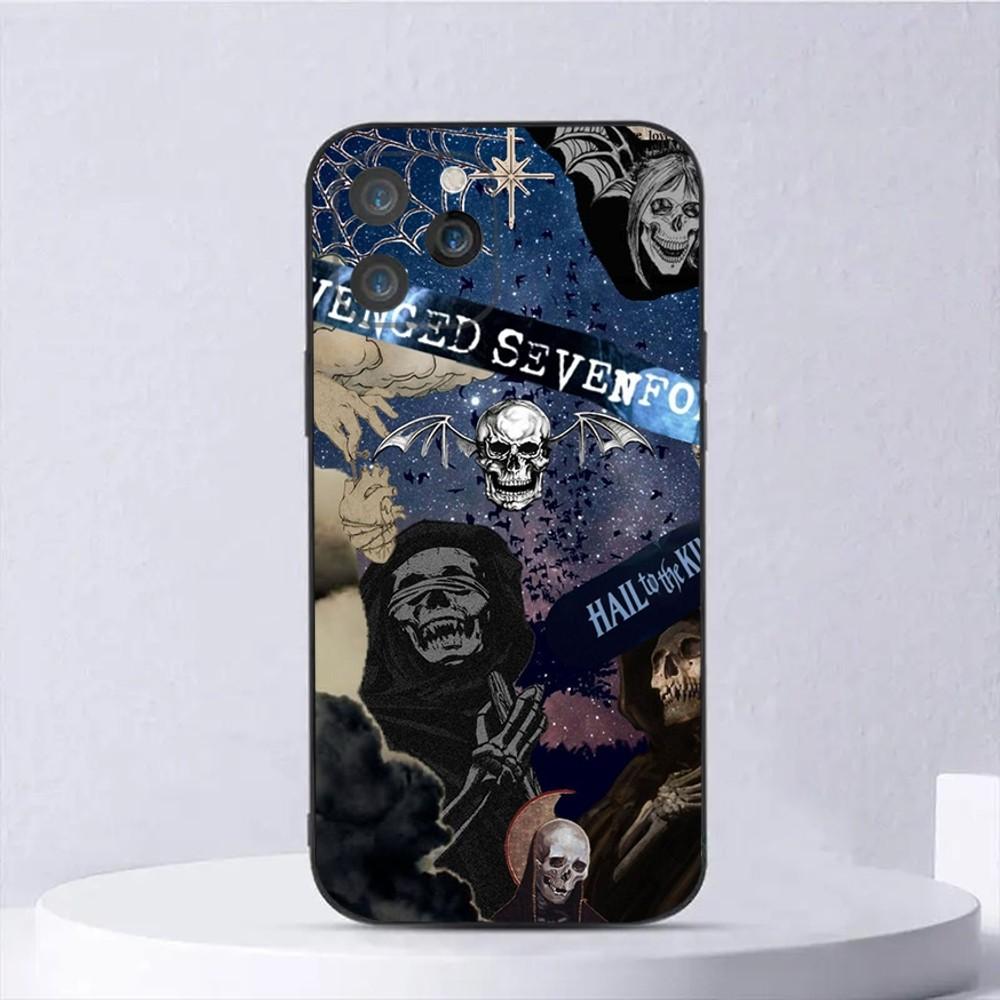 Avenged Sevenfold Rock Band Phone Case For iPhone 15,14,13,12,11,Plus,Pro Max,XS,X,XR,SE,Mini,8,7 Soft Silicone Black Cover