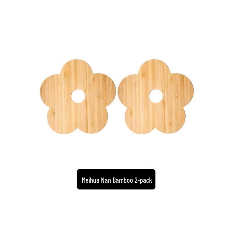 Plum Blossom Nanmu Bamboo Heat Insulation Coaster Set