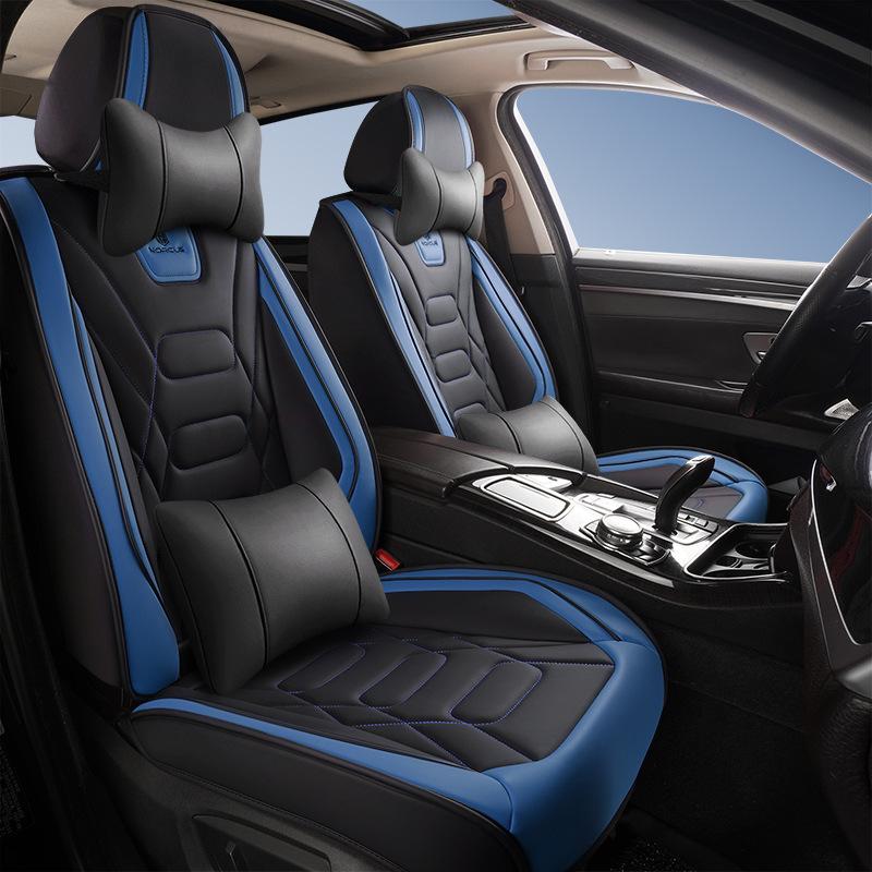 Neue Leder Autositzbezüge Vorne/Hinten Autositzbezug Kunstleder Automobil Fahrzeug Kissenbezug für Autos Universal Auto Innenraumzubehör