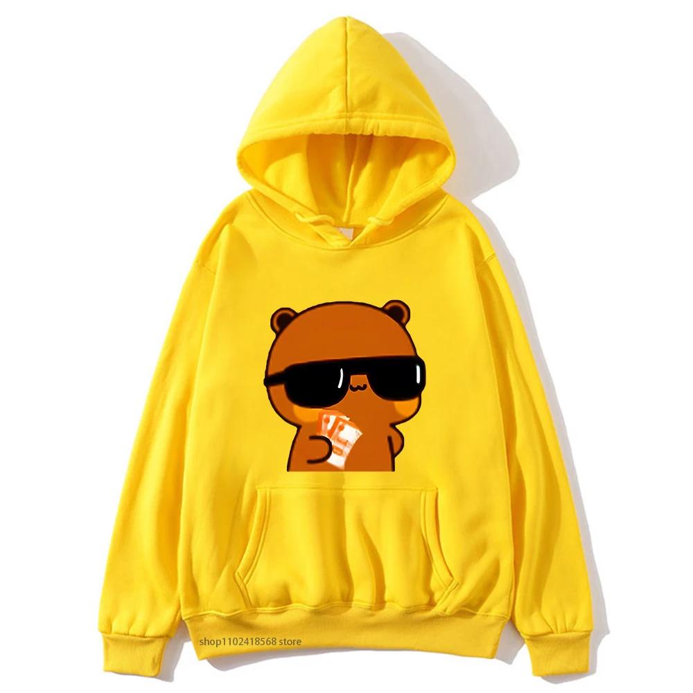 Couple Sweatshirt Bubu and Dudu - PANDA BEAR Love Rich Lovers Graphic Hoodies Women Panda Bear Clothes Kawaii Pullover