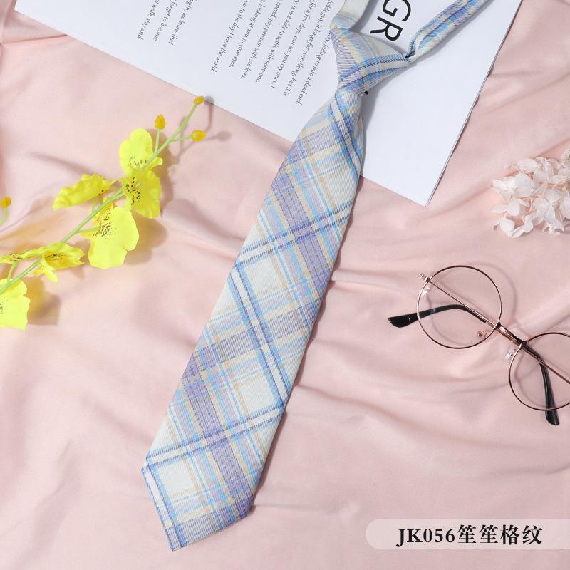 Jk Japanisches Karo Damenkragen Schwarzer Krawattenkragen Seil College-Stil Streamer Schleife Hemd Ins Matrosenanzug