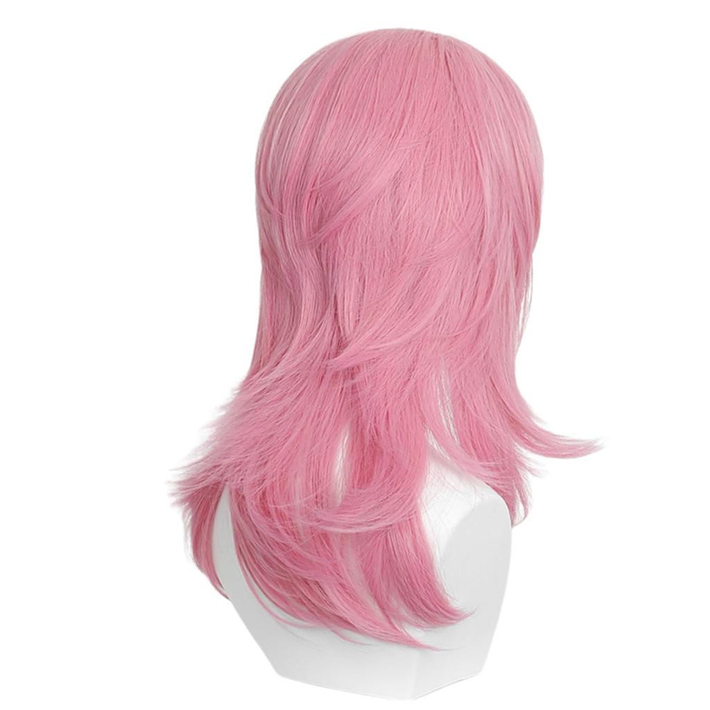 Light pink mid-part anti-warped hair chemical fiber synthetic wig | animated KPop Demon Hunters character romantic role-playing
