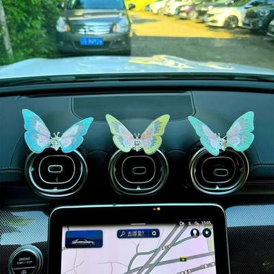 Butterfly Vent Clip Armas lehviv liblika nips sõidukile keskkonsooli autole värskendav kaunistus, mis levitab aroomi