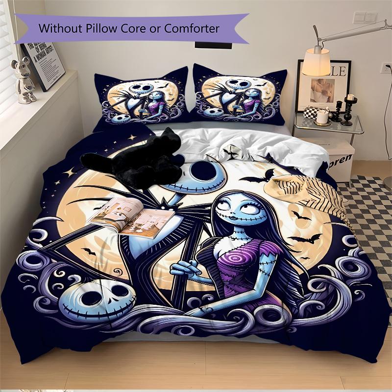 3Pcs Nightmare Before Christmas Bedding Sets For All Sizes New 3D Printed Bed Cover Comforter Duvet Cover Pillowcase Bedroom Decoration