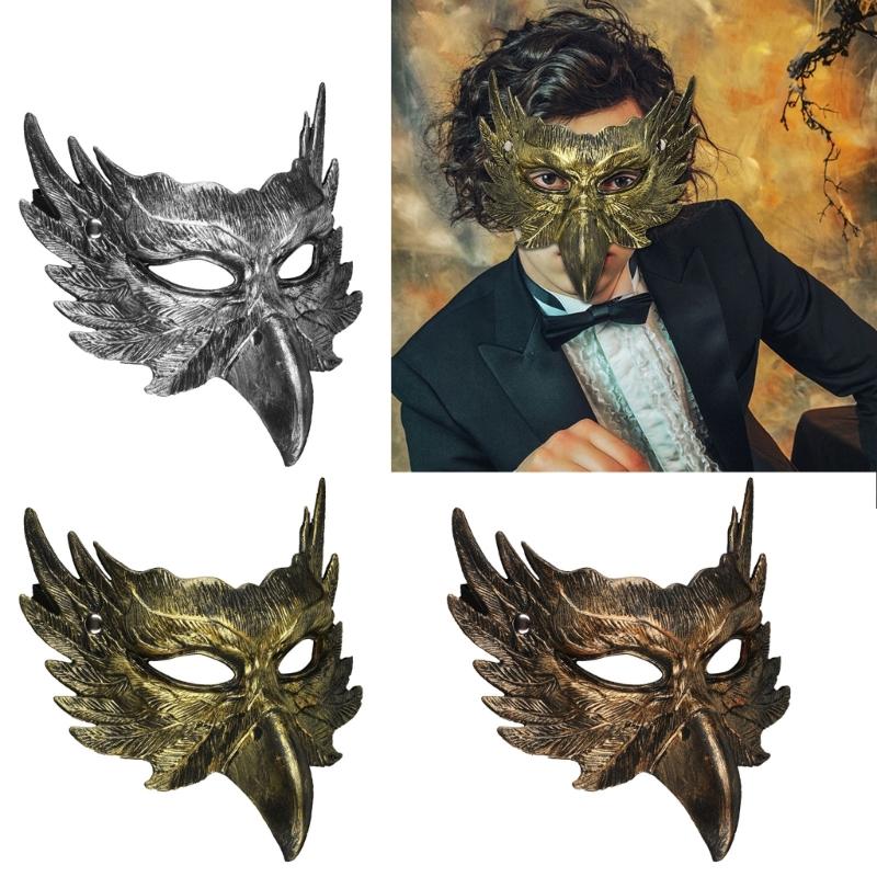 1 Piece PU Hawks Face Mask Comfortable Fit For Halloween Celebration Themed Parties And Role Plays