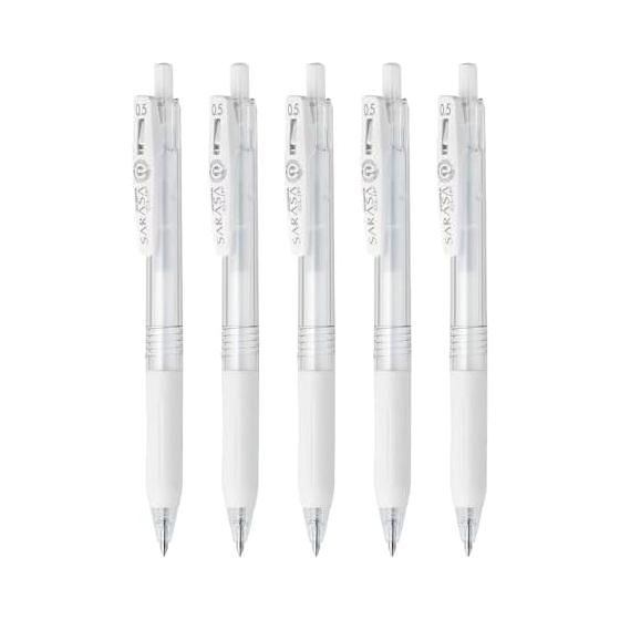 Zebra Gel Ballpoint Pen Sarasa Clip 0.5mm Milk White Set of 5 P-JJ15-MW5-AZ