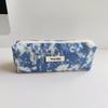 Water Washable Denim Sequin Pencil Pouch With Large Capacity For Students And Office Use