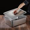 Deep Stainless Steel Rectangular Serving & Baking Tray