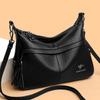 Women's Tassel Messenger Bag Soft Leather Mother Bag Shoulder Bag