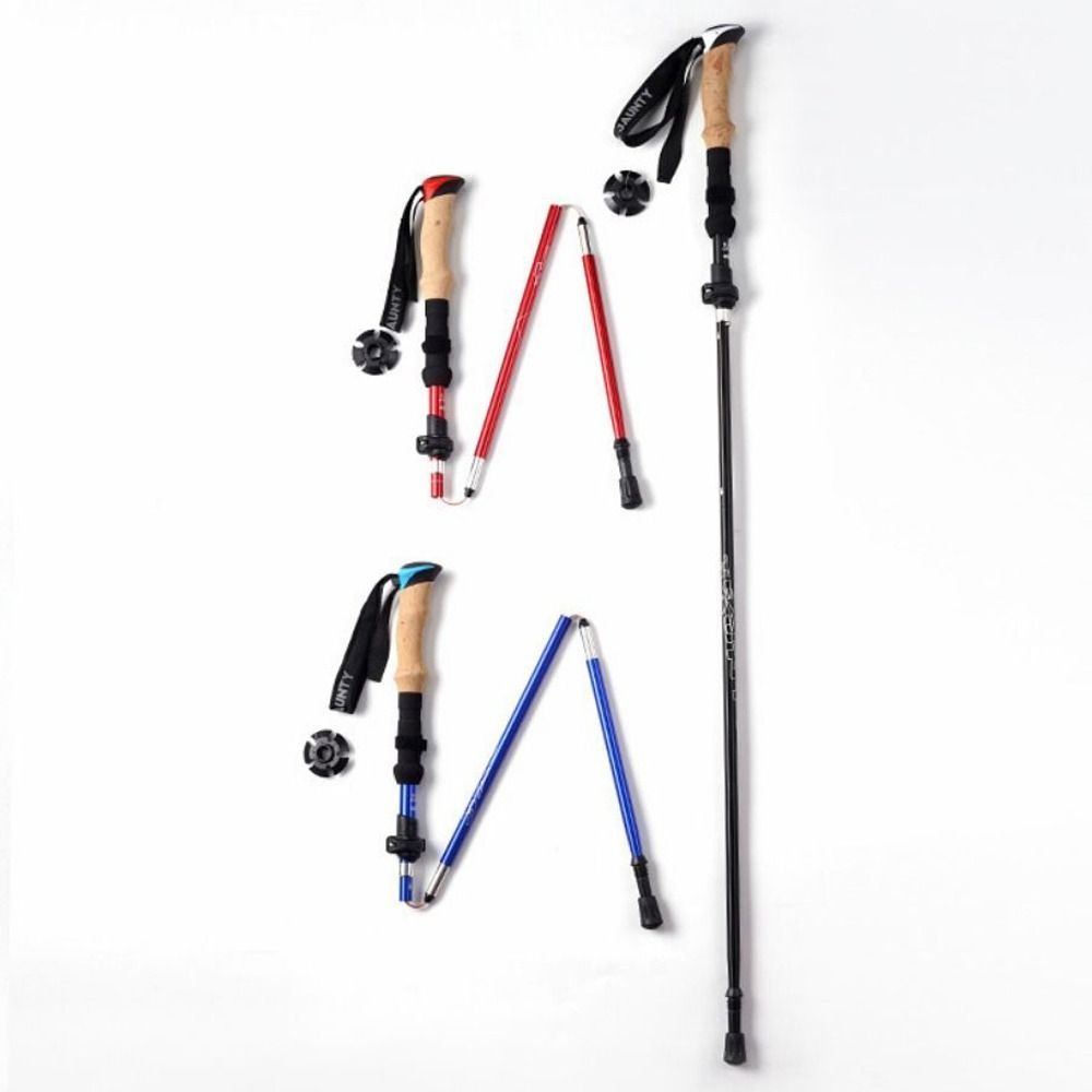 Aluminum Cross Country Cane EVA Walking Sticks Ultralight Wading Staff Hiking Equipment