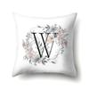 Polyester Pillowcase Simple and Fresh Xiaohua Home Furnishing 26 English Letter Printed Waist Cushion Pillowcase