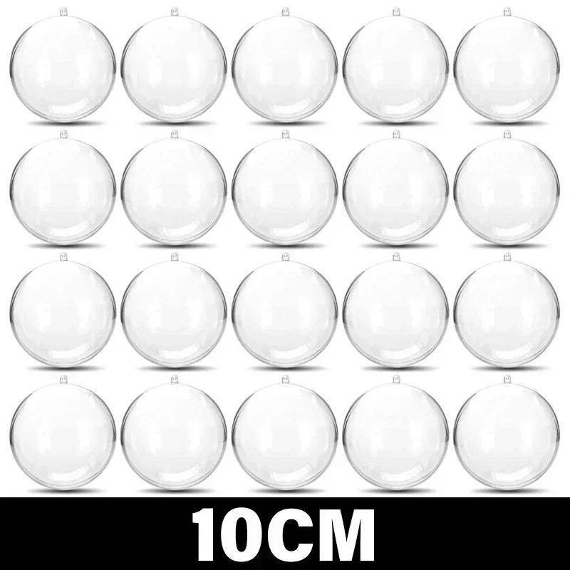 Christmas Transparent Balls Hanging Pendants For Xmas Tree Plastic Hollow Ball Ornaments Wedding Party Home Decoration Supplies