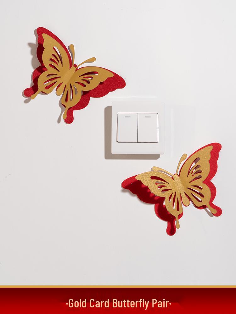 Наклейки «Двойное счастье» и «Бабочки» - Набор для украшения свадебной комнаты, для гостиной и спальни Send adhesive