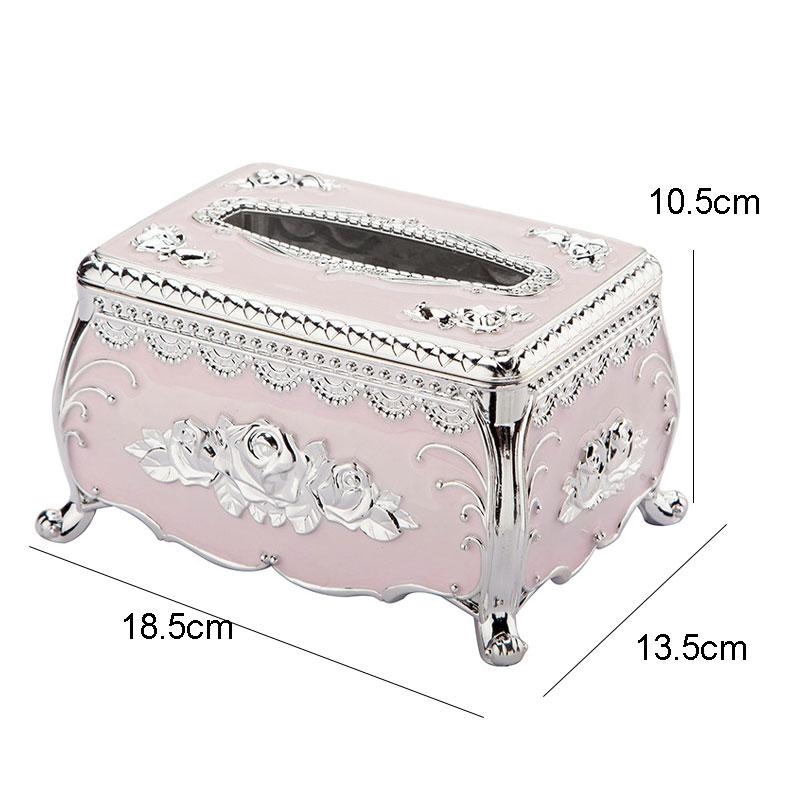European Style Retro Tissue Box Household Living Room kitchen Napkin Case Hotel Office Desk Accessories Acrylic Paper Box