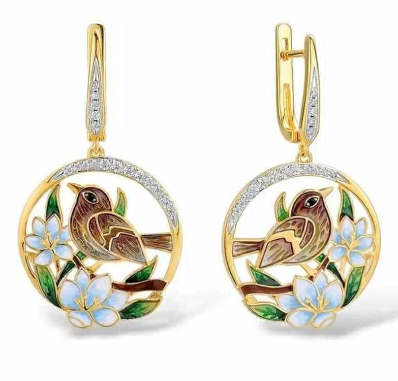 Popular Hummingbird Pendants Women's Accessories Earrings Long Tassels Fashion New Faces Thin Bird Ears