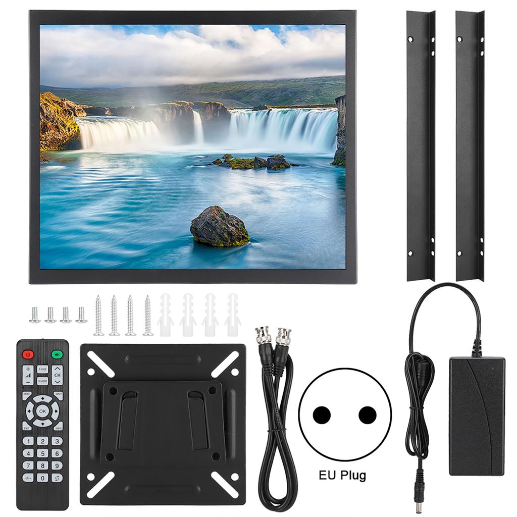 17in Resistive 4:3 Touch Screen 1280x1024 Embedded Metal Industrial Monitor for Full Interface