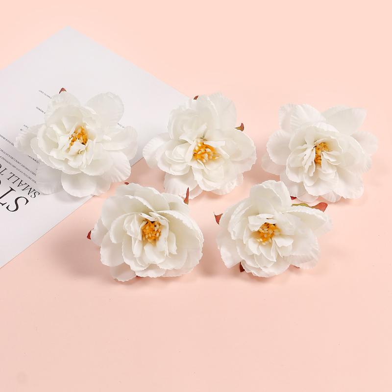 5 Stück Weiße Serie Künstliche Rosen Kombination Raum Tischdekoration Outdoor Party Hochzeitsdekoration DIY Kranzzubehör