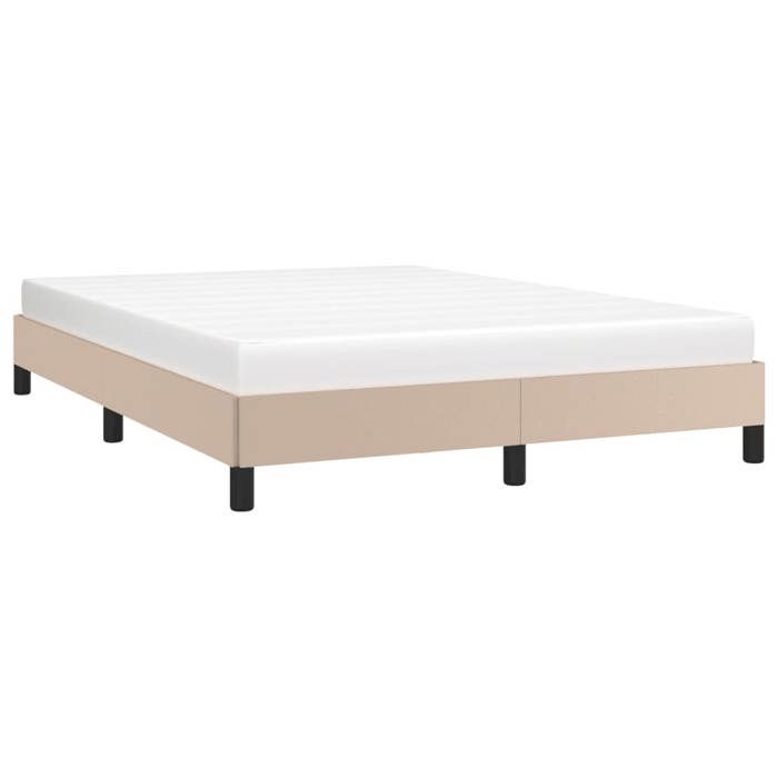 VidaXL Bed Frames Slat Base Upholstered Bed Slat Frame Double Bed Adult Bedroom Furniture Interior Cappuccino 346903