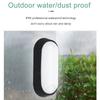 10W IP65 Modern Outdoor Waterproof Corridor Oval LED Bulkhead Lamp infrared pir Motion Sensor LED Wall Light
