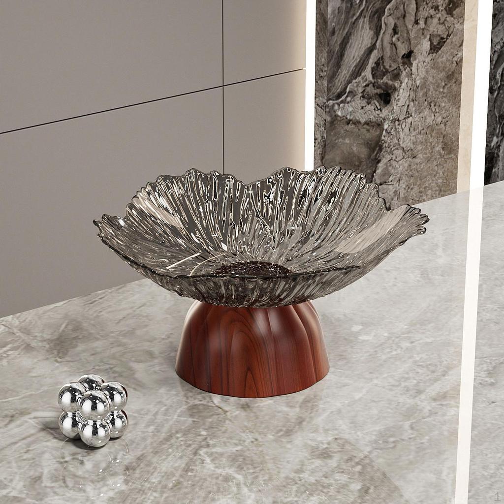 Fußschale Obstschale Lebensmittel Snack Aufbewahrungstablett mit Sockel Einfacher Mehrzweckteller Dekorativ