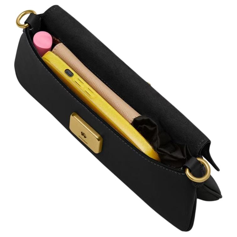 Coach Jet 25 Logo Leather Tote Crossbody Shoulder Bag Medium Women bags Black CAM16-B4BK