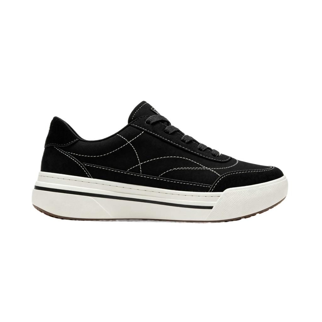Skechers Street Womens Thick Sole Lace-Up Low-Top Canvas Shoes Women sneakers 190100-BLK