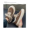 Sneakers da Uomo Piattaforma in Pelle Scamosciata Scarpe Casual Stringate Retro Suola Spessa Antiscivolo Calzature Quotidiane