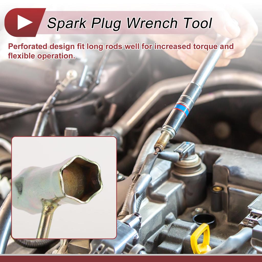 HEROFFIX 1PC T Type Spark Plug Socket Wrench Durable Spanner Socket Remover 10.8x7.3cm High