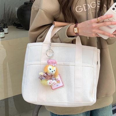 Koreanische Version der lässigen Pendlerhandtasche für leichte Mami-Canvas-Tasche Einseitige Umhängetasche Große Kapazität Tragetasche für Frauen