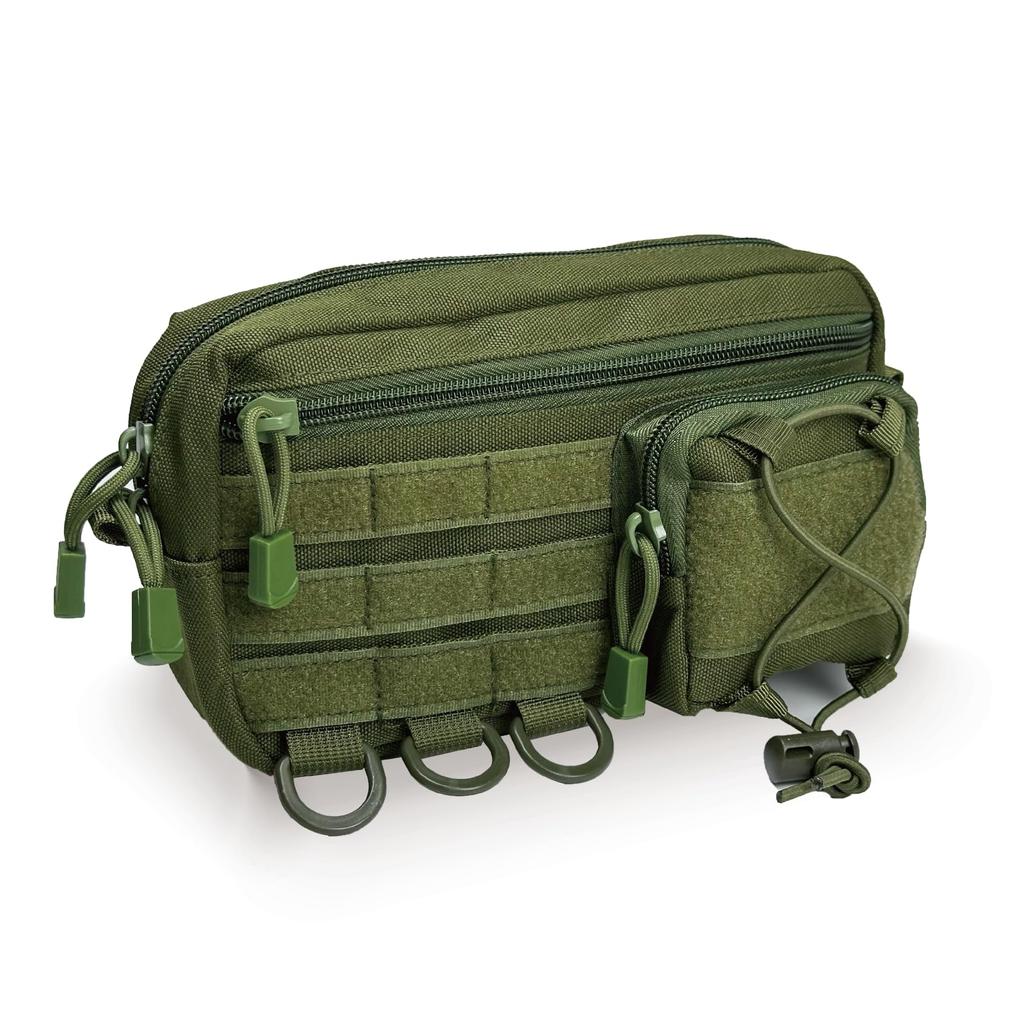 mengga Military Pouch MOLLE Compatible Ideal for Waist Packs, Climbing, Trekking, Travel, Motorcycle Riding, Airsoft, Hiking, Fishing, and Trail