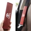 For Toyota Car Pu Leather Seat Belt Shoulder Protection Set Interior Accessories Gazoo Racing Corolla Crown Yaris Chr Auris Rav4