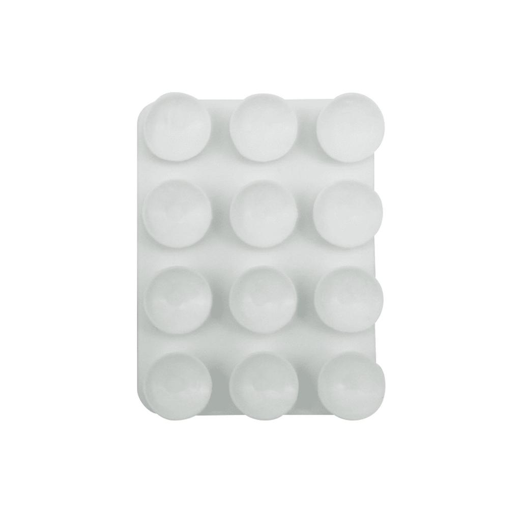 Black Silicone Anti-Slip Phone Stand: 24 Portable, Minimalist Suction Cup Stickers